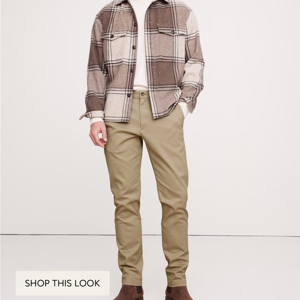 Banana Republic Tan Chinos Classic Cotton Twill